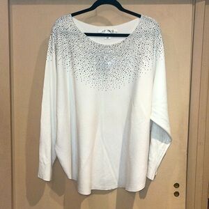 Max Studio winter white with sparkle sweater size 2X